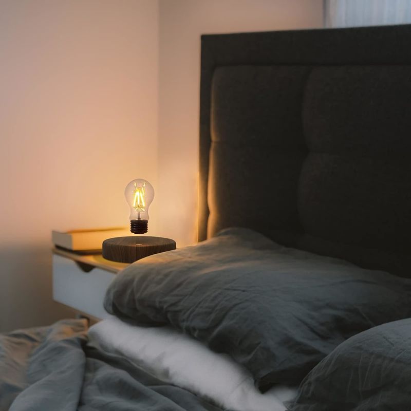 Room Decoration Burlywood Magnetic Levitation Lamp Floating Light Bulb Desk Lamp