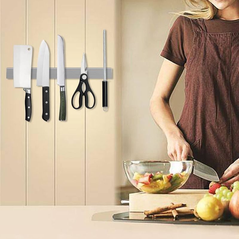 304 Stainless Steel Magnetic Knife Holder For Wall Corrosion Protection
