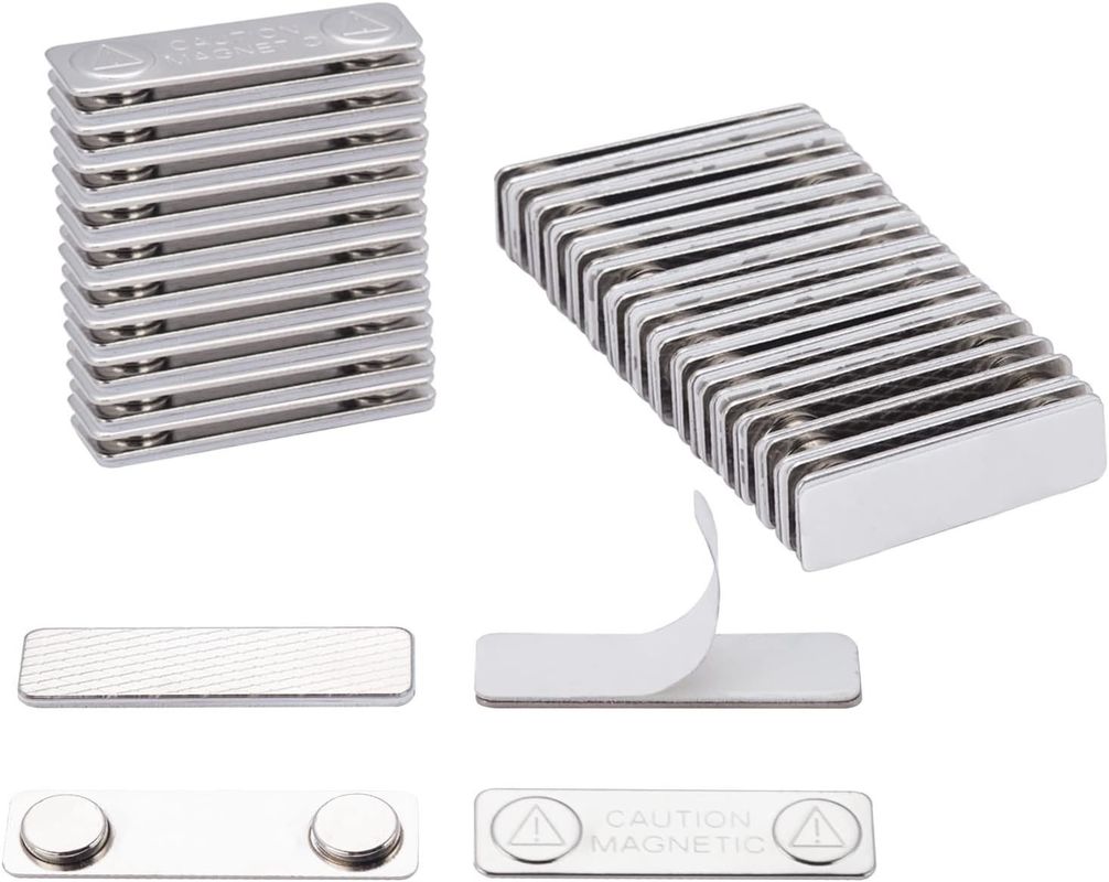 25PCS Custom Magnetic Name Tags Badges With 2 Premium Strength Neodymium Magnets