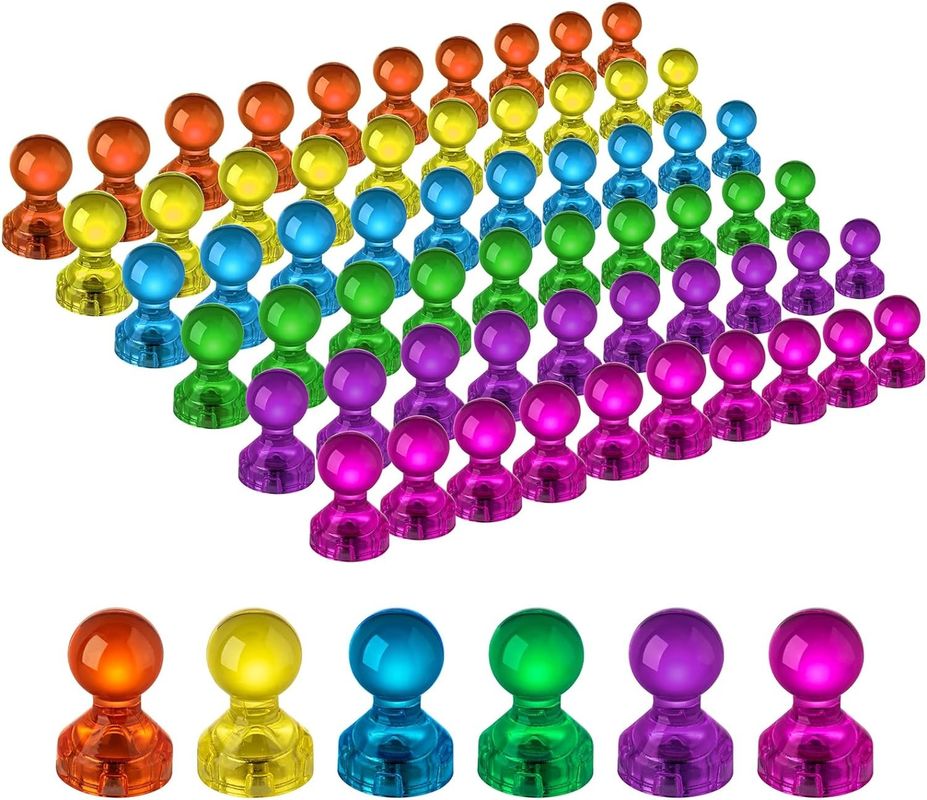 60PCS Colorful Strong Magnetic Thumbtacks Whiteboard Magnets For Classroom Teaching