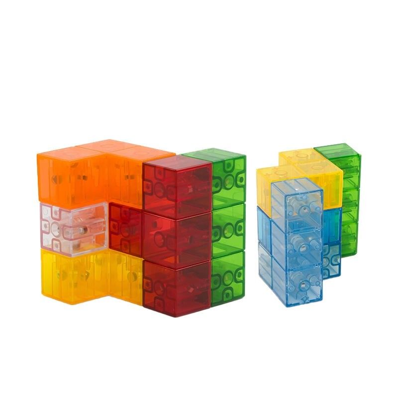 3D Magnetic Rubik'S Cube Magnetic Puzzle Cubes Set Of 7 Multi Shapes For Kids