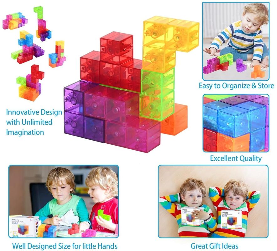 3D Magnetic Rubik'S Cube Magnetic Puzzle Cubes Set Of 7 Multi Shapes For Kids