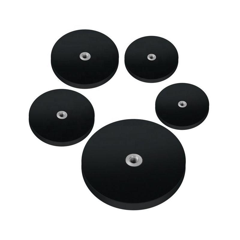TT Type Black Rubberized Magnet Rubber Covered Magnets High Durability