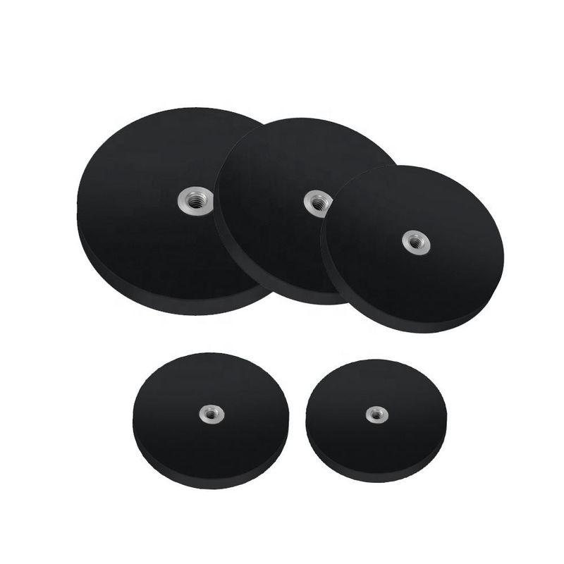 TT Type Black Rubberized Magnet Rubber Covered Magnets High Durability