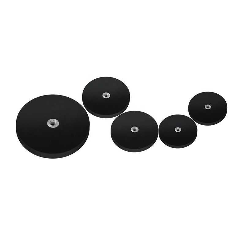TT Type Black Rubberized Magnet Rubber Covered Magnets High Durability