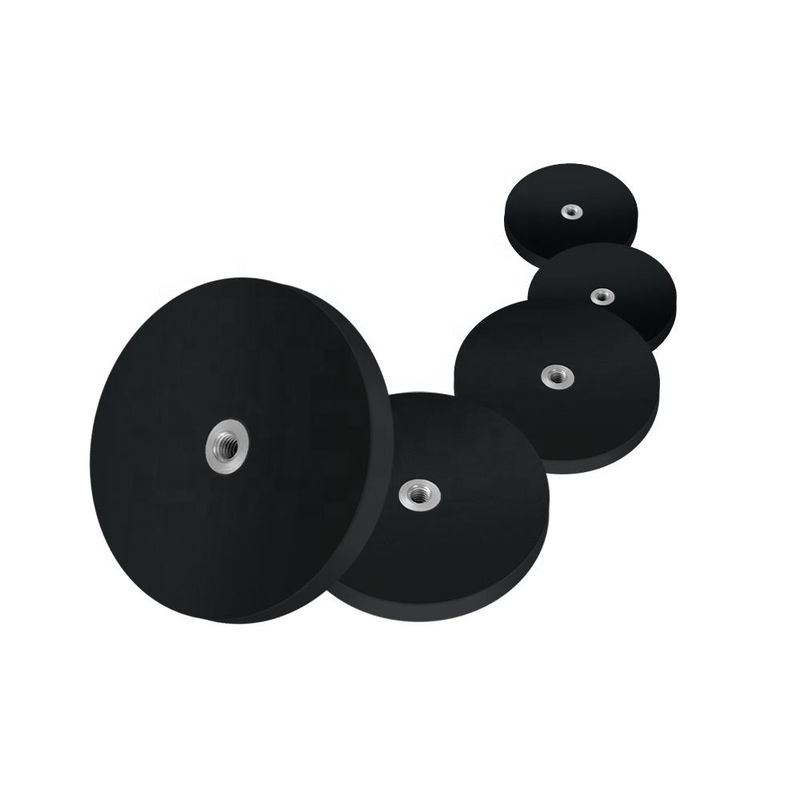 TT Type Black Rubberized Magnet Rubber Covered Magnets High Durability
