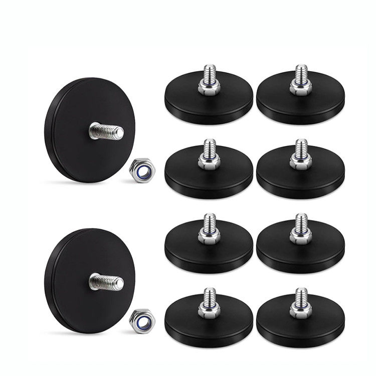 Multicolor Strong Magnetic Base Rubber Coated Pot Magnet For Holding Car Roof Lights