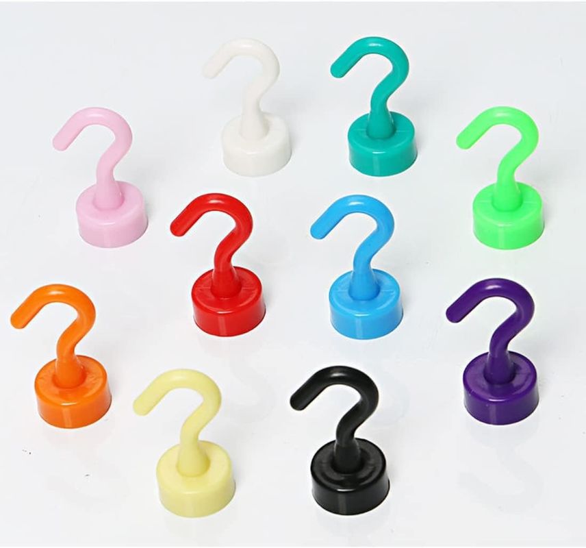 Colorful Decorative Magnetic Hooks Magnetic Garage Hooks ISO FDA Certified
