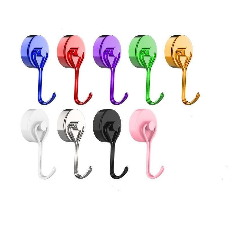 Multicolored Strong Refrigerator Magnet Hooks Multipurpose Magnetic Hangers