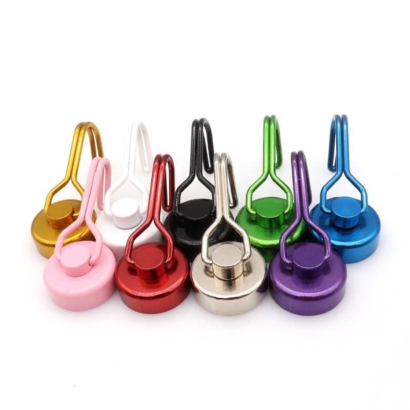 Multicolored Strong Refrigerator Magnet Hooks Multipurpose Magnetic Hangers