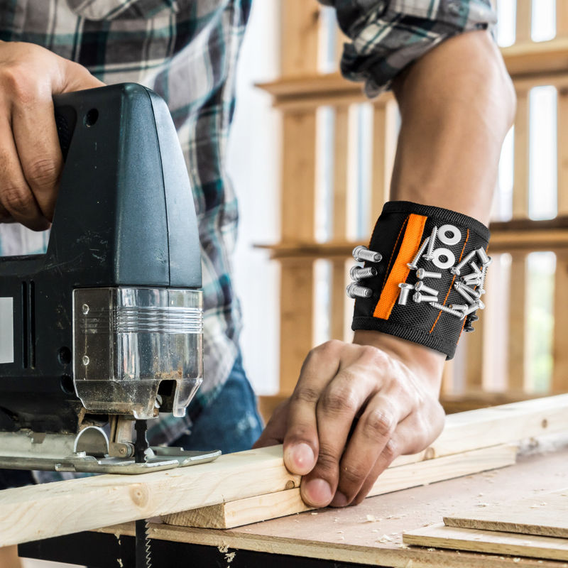 Adjustable Strong Magnetic Wristband For Screws Hanging Tools Multicolor