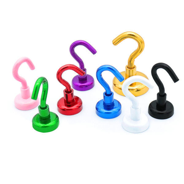 Powerful Colorful Magnetic Utility Hooks Magnetic Cup Hooks Rust Resistance