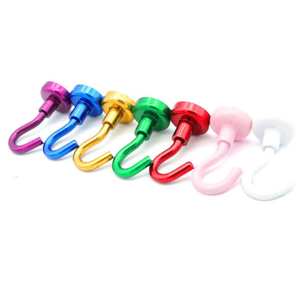 Powerful Colorful Magnetic Utility Hooks Magnetic Cup Hooks Rust Resistance