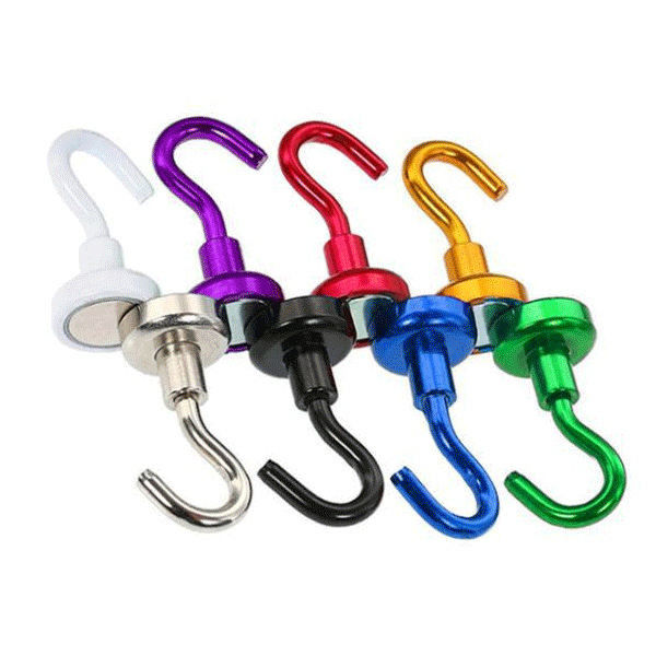 Powerful Colorful Magnetic Utility Hooks Magnetic Cup Hooks Rust Resistance