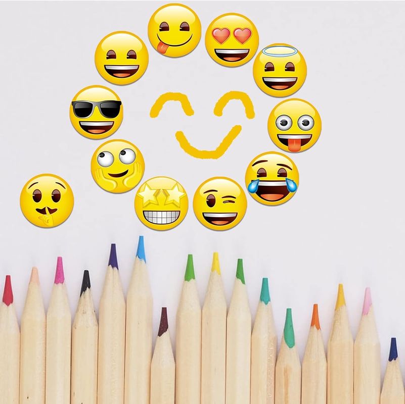 54Pcs Cute Emoji Decorative Magnets For Refrigerator Whiteboard Magnets