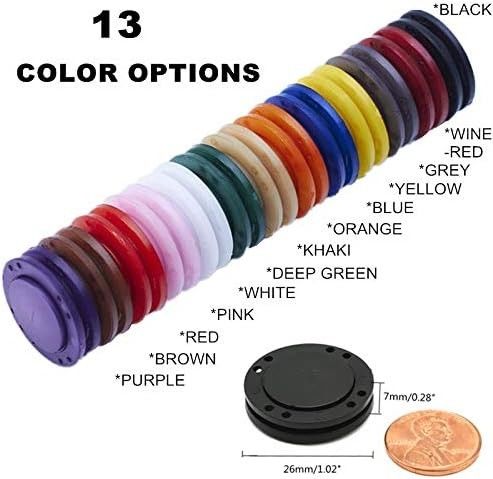 Multicolored Magnetic Coat Buttons Invisible Hidden Sewing Snaps For Curtain Washable Nylon