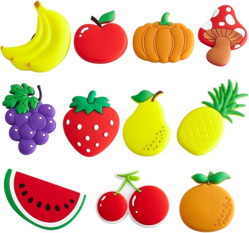 Waterproof Decorative Magnets PVC Fridge Magnet Stickers With Cute Fruit Design