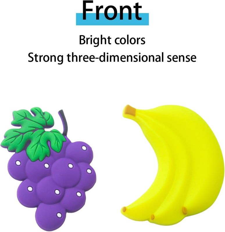 Waterproof Decorative Magnets PVC Fridge Magnet Stickers With Cute Fruit Design