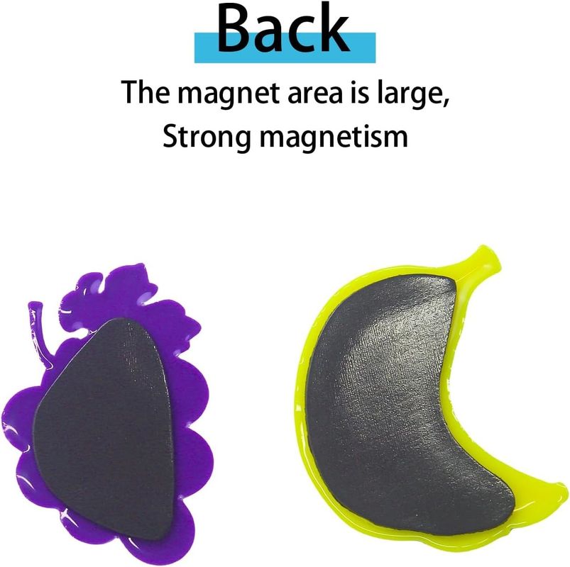 Waterproof Decorative Magnets PVC Fridge Magnet Stickers With Cute Fruit Design