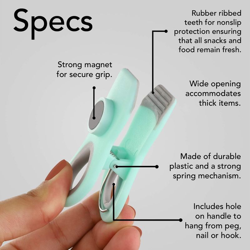 20Pcs Strong Magnetic Clips Magnetic Bag Clips For Food Storage With Air Tight Seal Grip