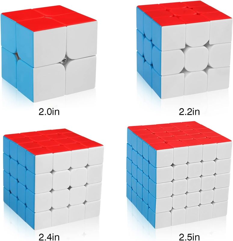 Multicolor Magnetic Rubik'S Cube Set With 2x2 3x3 4x4 5x5 Series For Present Collection