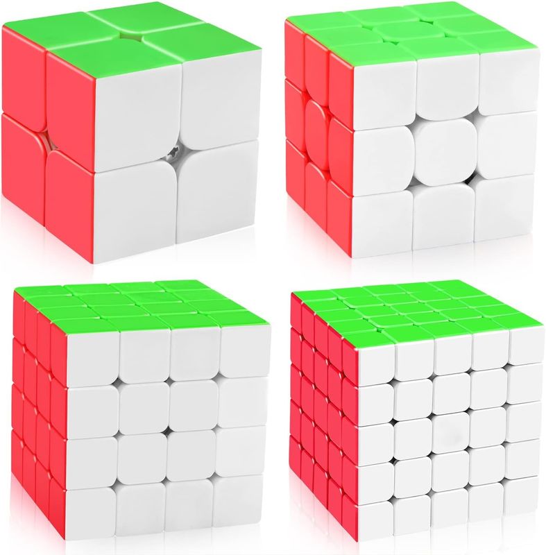 Multicolor Magnetic Rubik'S Cube Set With 2x2 3x3 4x4 5x5 Series For Present Collection