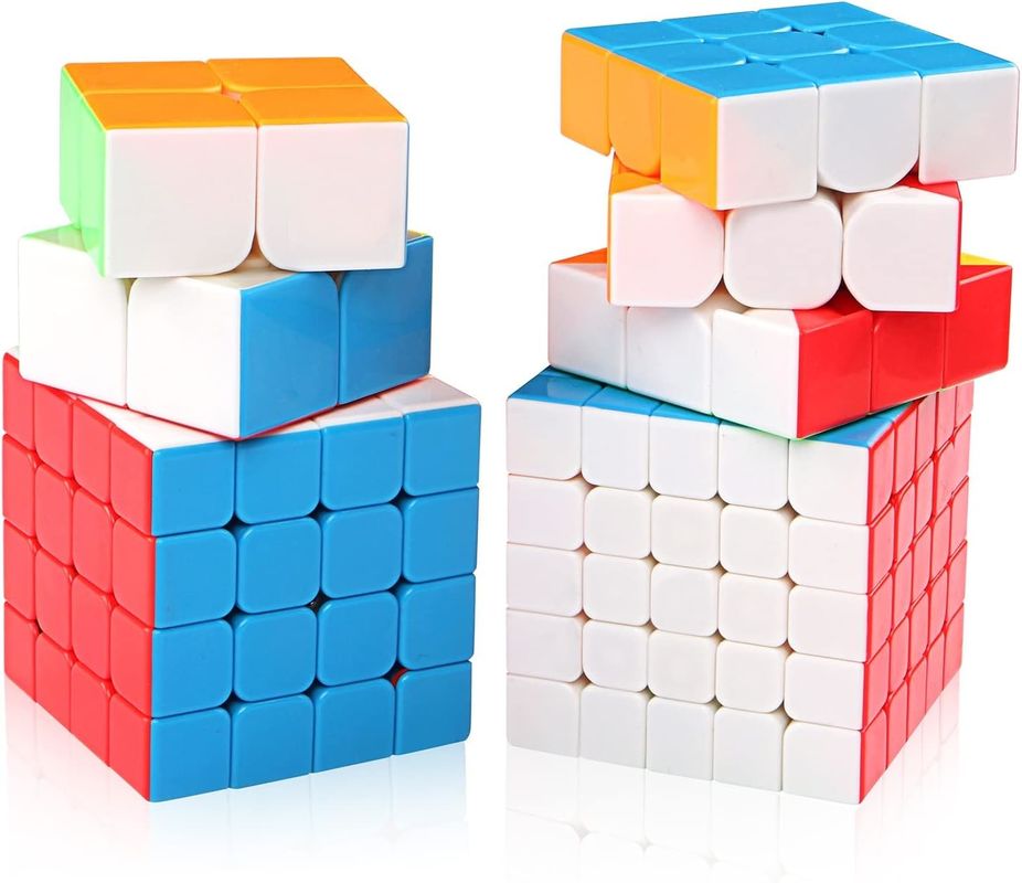 Multicolor Magnetic Rubik'S Cube Set With 2x2 3x3 4x4 5x5 Series For Present Collection