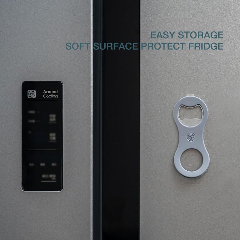 FDA  2 In 1 Magnetic Beer Bottle Opener For Refrigerator And RV With Cap Catcher