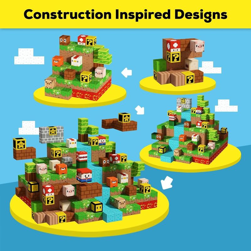Multicolor Magnetic Building Blocks Magic Magnetic Blocks STEM Building Game