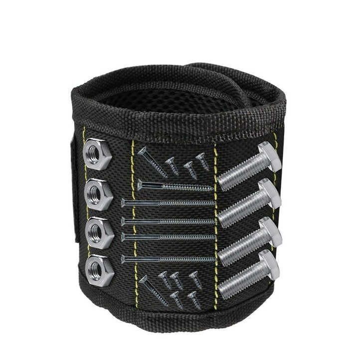                    Magnetic Adjustable Wriststrap with Strong Magnets for Absorbing Screw and Drill Bits             