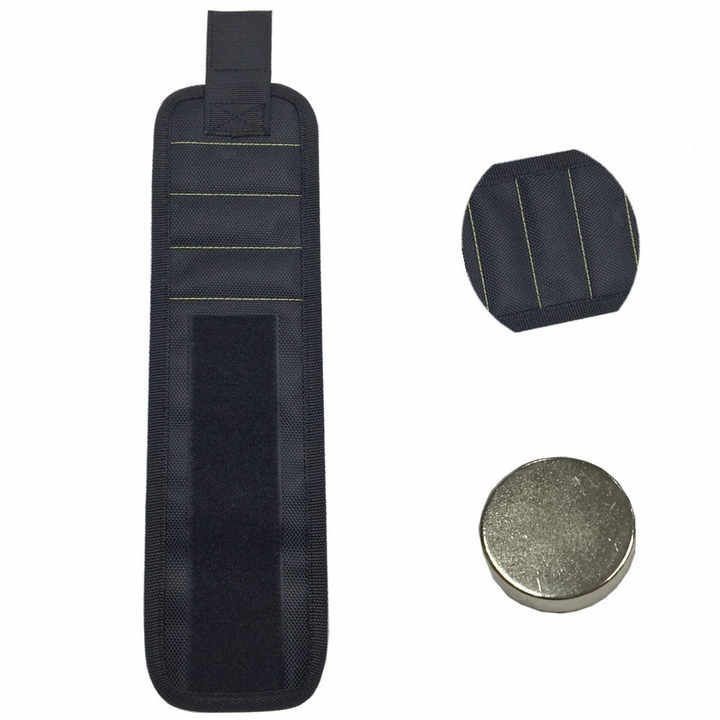                    Magnetic Adjustable Wriststrap with Strong Magnets for Absorbing Screw and Drill Bits             