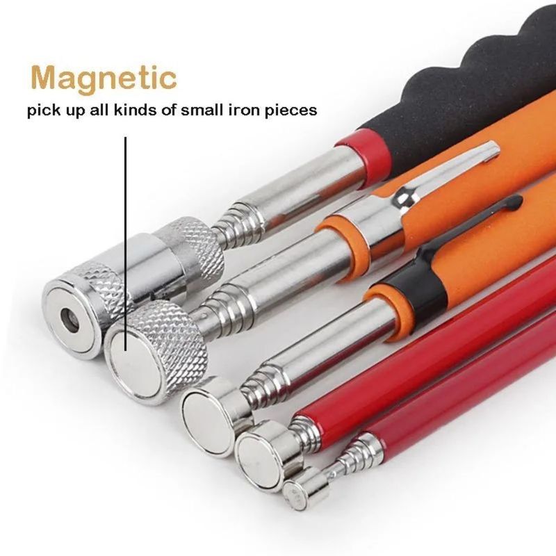 JIS Standard Magnetic Telescopic Pick Up Tool With LED Light Adjustable For Picking Up Screws Nuts Bolt