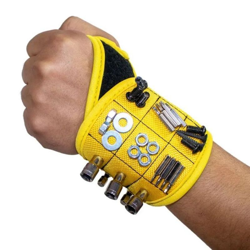                    Magnetic Wristband with Magnet Portable Tool Bag for Holding Tools Storage             