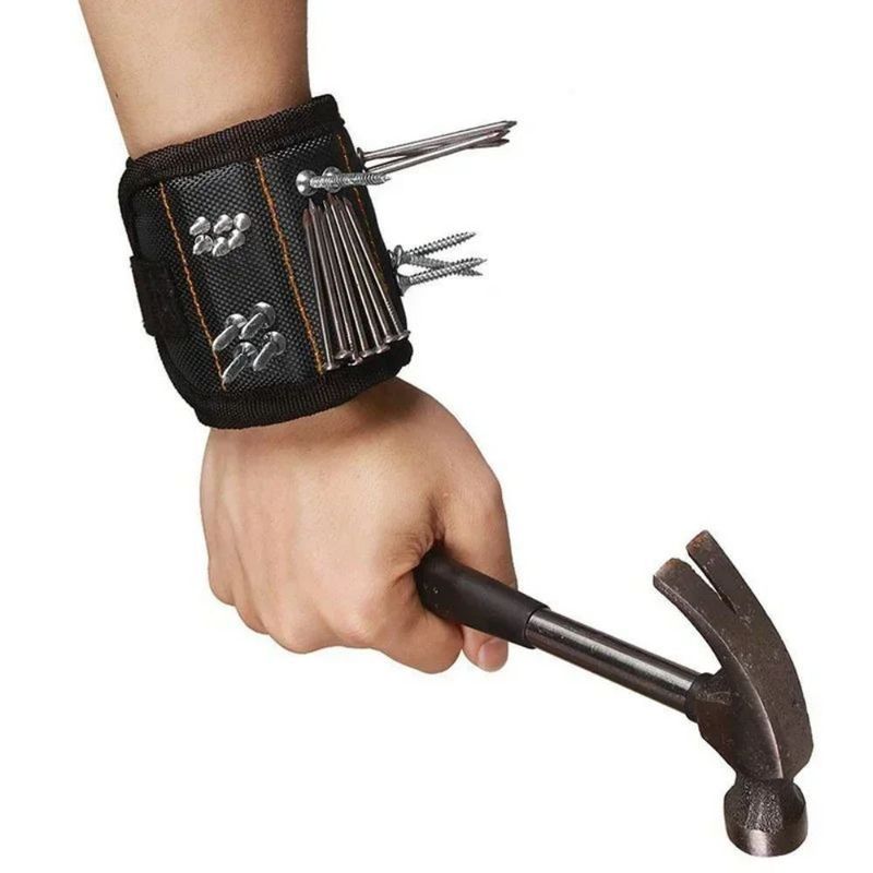                    Multi Functional Tool Bag Nylon Fabric Magnetic Wristband Tool Holder Tool Bag Electrician Storage             