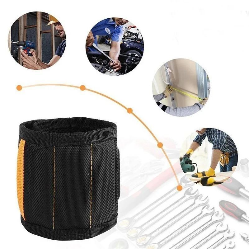                    Magnetic Wrist Support Band with Strong Magnets for Holding Screws Nail Bracelet Belt Support             