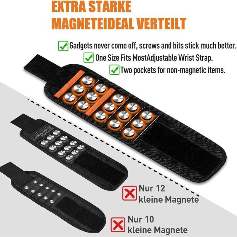                    Magnetic Wristband Tool Belts Strong Magnets for Holding Screws Nails Drill Bits DIY             