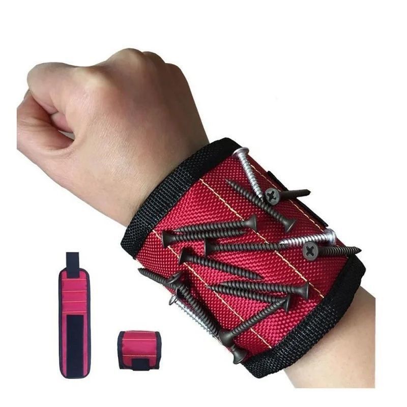                    Strong Magnetic Wristband for Holding Screws Nails Drilling Bits Wrist Tool Holder Belts             