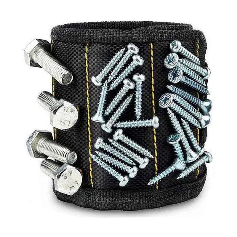                    Strong Magnetic Wristband for Holding Screws Nails Drilling Bits Wrist Tool Holder Belts             