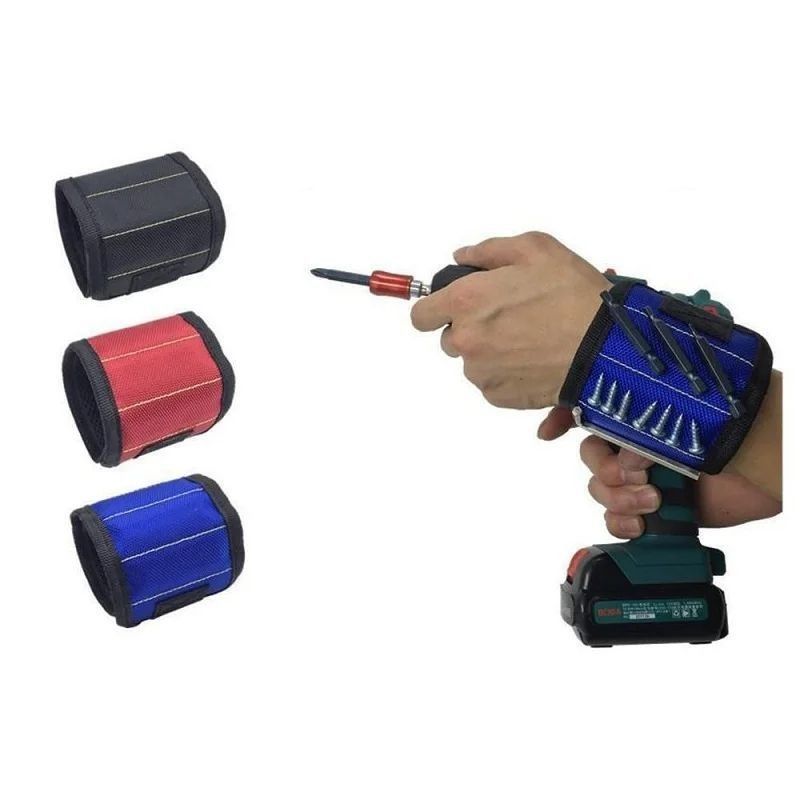                    Strong Magnetic Wristband for Holding Screws Nails Drilling Bits Wrist Tool Holder Belts             
