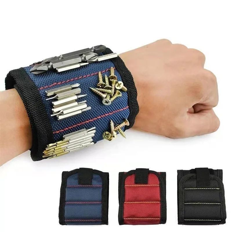                    Magnetic Wrist with Strong Holds Screws Nails Drill Bit Storage Organizer Support Band Repair Magnetic Tools             