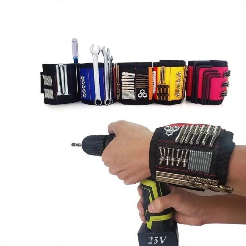 Camouflage Magnetic Wrist Support Band Strong Magnets for Holding Screws Nail Bracelet Belt Support
