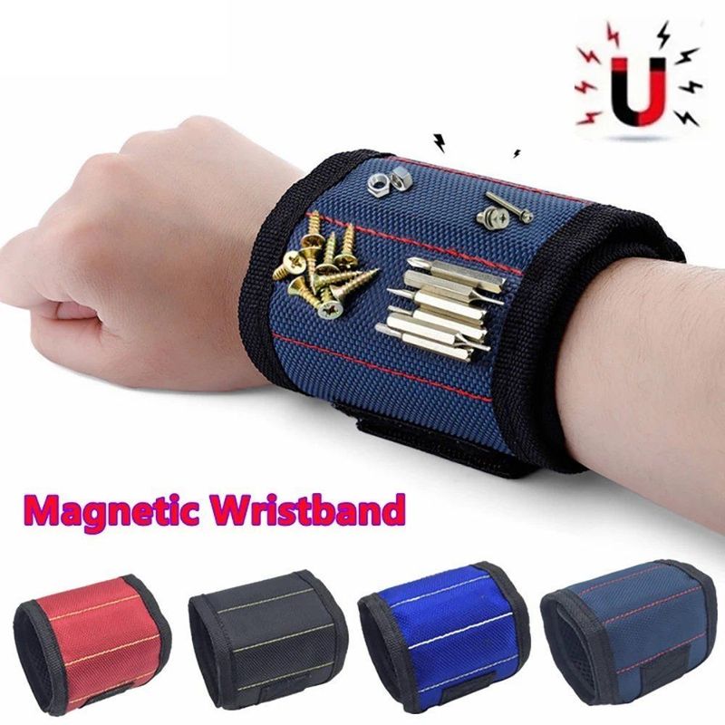                    Portable Magnetic Wristband Tool Kit Strong Magnetic Wristband Tool Strap with Telescopic Pickup Tool Woodworking Tools Repair Accessories             