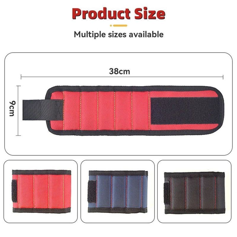                    Portable Magnetic Wristband Tool Kit Strong Magnetic Wristband Tool Strap with Telescopic Pickup Tool Woodworking Tools Repair Accessories             
