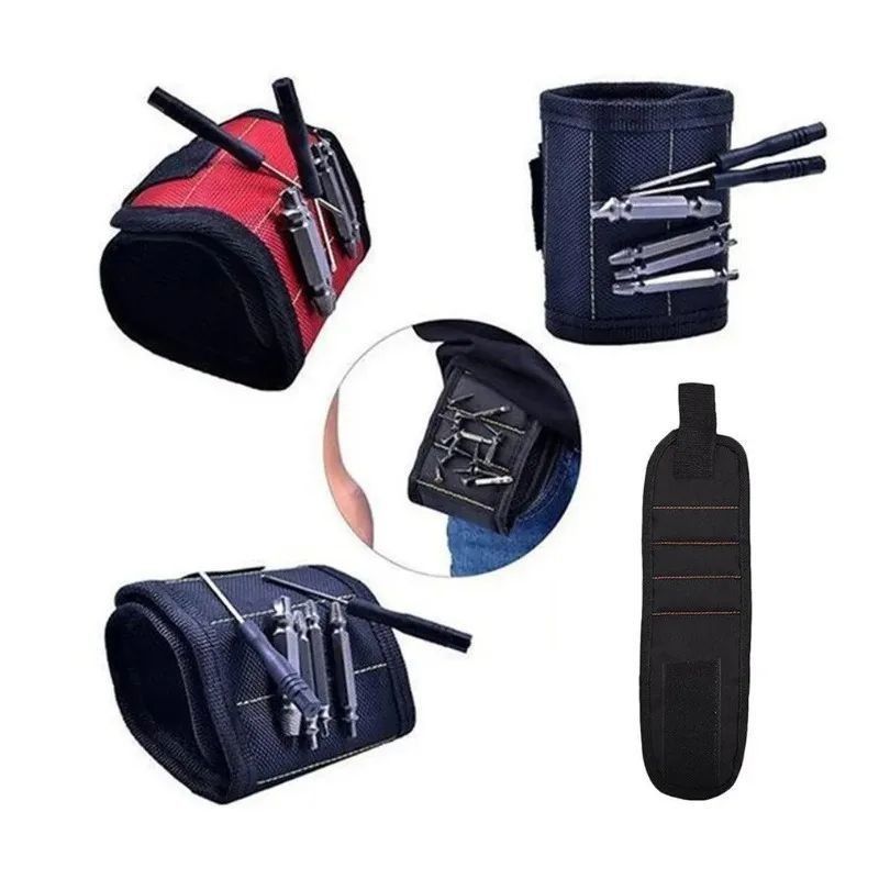                    Magnetic Wristband Portable Tool Bag Magnet Electrician Wrist Tool Belt Screws Nails Drill Bits Bracelet             