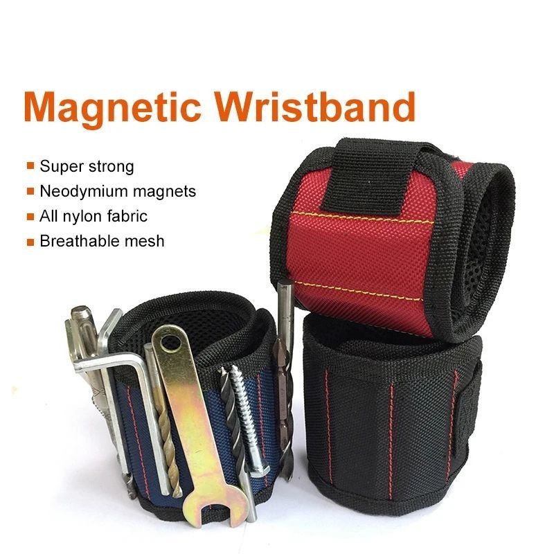 Portable Tool Bag and Customized Magnetic Wristband with Strong Magnets for Electricians Package Gross Weight 0.300kg