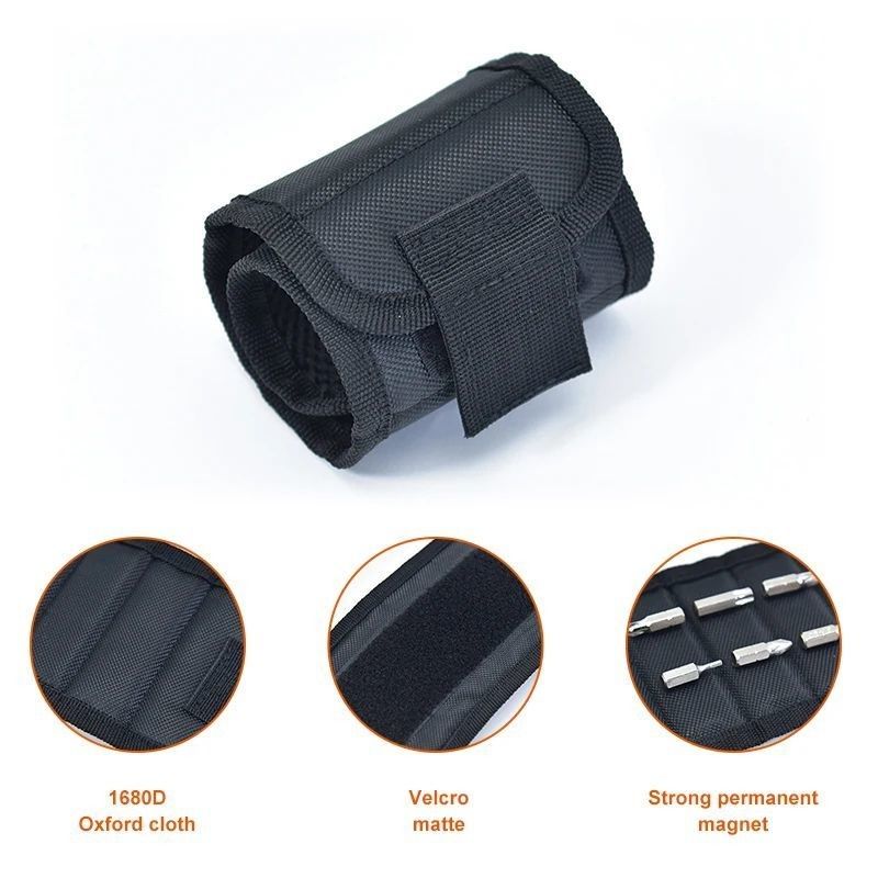 Portable Tool Bag and Customized Magnetic Wristband with Strong Magnets for Electricians Package Gross Weight 0.300kg