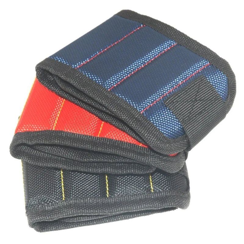                    Strong Magnetic Wristband Tool Bag Oxford Cloth Wrist Belt Portable Screws Nails Tool             