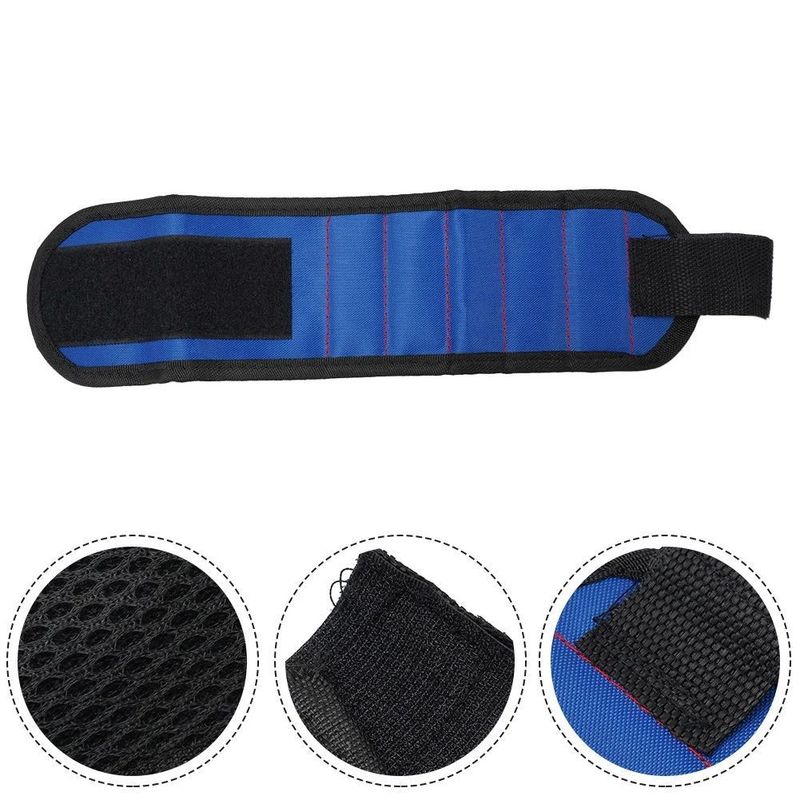                    Magnetic Wristband Portable Magnetic Tool Bag for Screw Nail Nut Bolt Drill Bit Repair Kit             