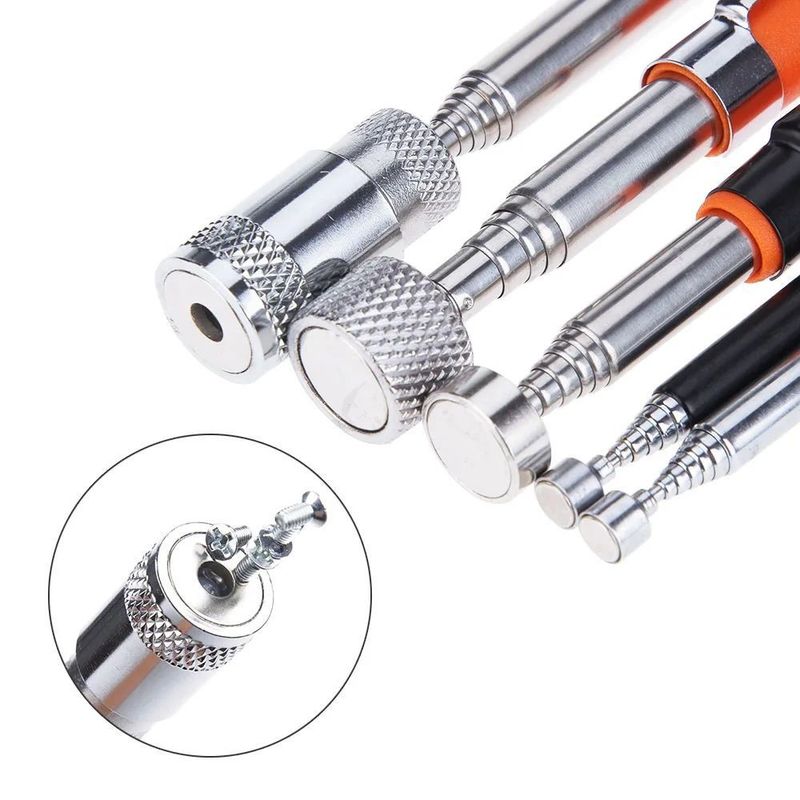                    Telescopic Magnetic Pen with Light Portable Magnet Pick-up Tool Extendable Long Reach Pen Tool for Picking up Tools             