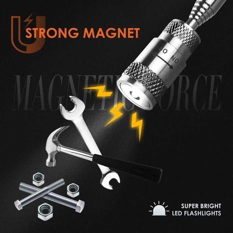 Magnetic Telescopic Pick-up Tools Grip LED Light Adjustable Extendable Long Reach Pen Handy Tool